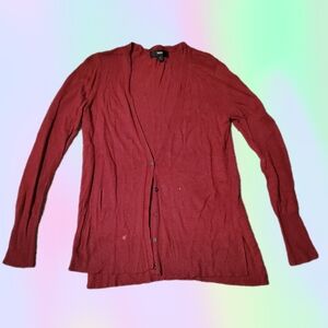 Mossimo Supply Co. Deep Red Cardigan Sweater